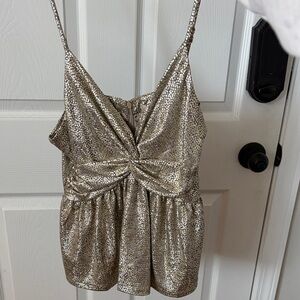 Skies Are Blue Shimmering Gold Camisole